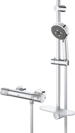 GROHE QuickFix Precision Feel Thermostatische Douchekraan - Met Glijstangset - EcoJoy - CoolTouch - Chroom - 34791000 -Grohe Winkel 675x1200