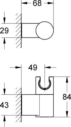 GROHE Rainshower Wandhouder - Verstelbaar - Chroom - 27055000 -Grohe Winkel 678x1200 1