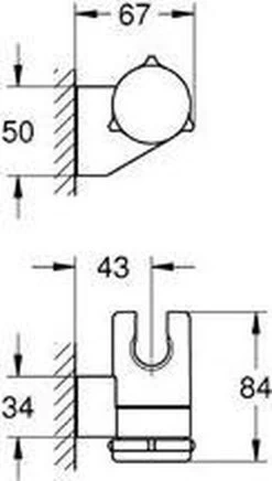 GROHE QuickFix Vitalio Wanddouchehouder - Verstelbaar - Chroom - 26183000 -Grohe Winkel 680x1200