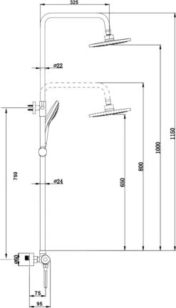 Wesseling & Bos Doucheset - Regendouche Mat Goud Geborsteld - Doucheset Met Thermostaatkraan - Atlanta -Grohe Winkel 685x1200