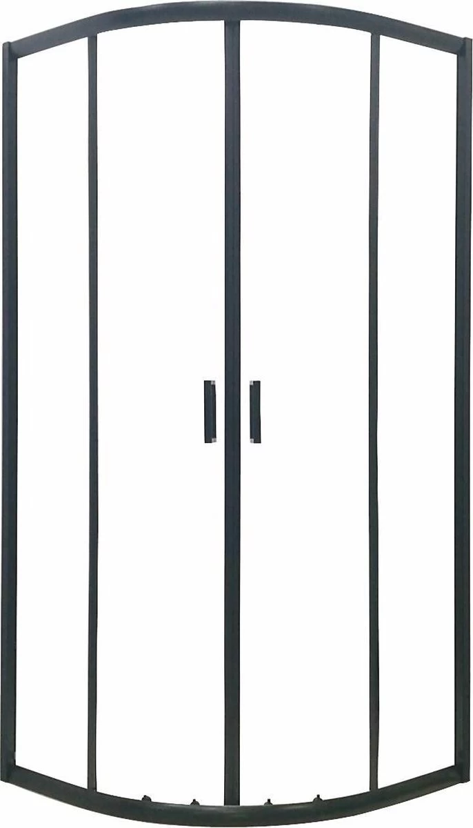 Merkloos Douchecabine Kwartrond 90x90x200 Cm 6 Mm Nano Anti Kalk Veiligheidsglas Met Zwart Aluminium Omlijsting 5 Merkloos Douchecabine Kwartrond 90x90x200 Cm 6 Mm Nano Anti Kalk Veiligheidsglas Met Zwart Aluminium Omlijsting - Image 5