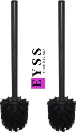 Toiletborstel Mat Zwart - WC Borstel - Set Van 2