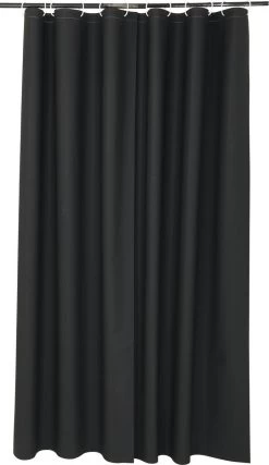 Merkloos Douchegordijn 180x200cm Peva 300G Zwart Inclusief Ringen