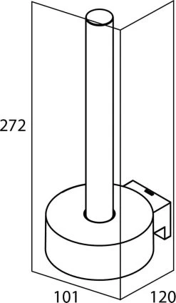 Tiger Bold - Reserverolhouder - Zwart -Grohe Winkel 697x1200