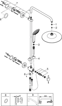 GROHE QuickFix Vitalio Joy 260 Regendouche - Ø 26 Cm - 3 Straalsoorten - Zonder Thermostaatkraan 15 GROHE QuickFix Vitalio Joy 260 Regendouche - Ø 26 Cm - 3 Straalsoorten - Zonder Thermostaatkraan -Grohe Winkel 703x1200 1