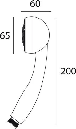 Tiger Como Handdouche - Douchekop Ø 7,5 Cm - Volle Straal - Chroom -Grohe Winkel 709x1200