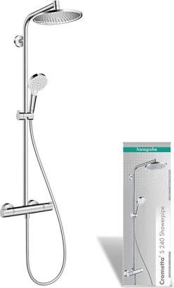 Hansgrohe Crometta S 240 Showerpipe - 1jet - Incl. Thermostaat - Chroom -Grohe Winkel 724x1200