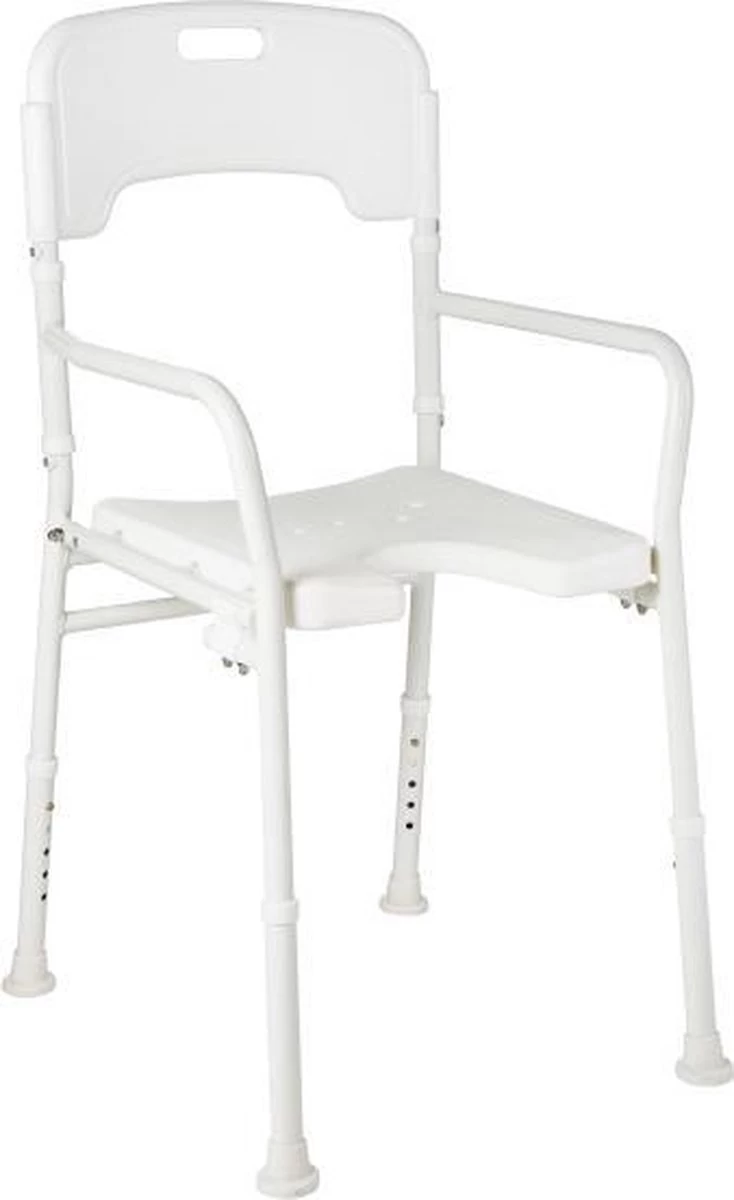 VITILITY Douchestoel - Opvouwbaar - Wit - Douchezitje 1 VITILITY Douchestoel - Opvouwbaar - Wit - Douchezitje