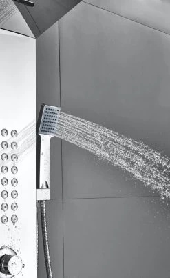 Badplaats Douchepaneel Toulon - RVS - Regendouche Met Mengkraan En Douchekop -Grohe Winkel 736x1200 1