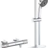 GROHE QuickFix Precision Feel Thermostatische Douchekraan - Met Glijstangset - EcoJoy - CoolTouch - Chroom - 34791000