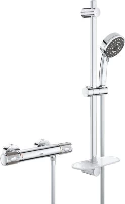 GROHE QuickFix Precision Feel Thermostatische Douchekraan - Met Glijstangset - EcoJoy - CoolTouch - Chroom - 34791000