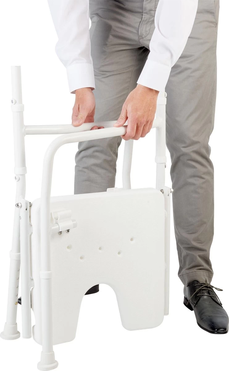 VITILITY Douchestoel - Opvouwbaar - Wit - Douchezitje 2 VITILITY Douchestoel - Opvouwbaar - Wit - Douchezitje - Image 2