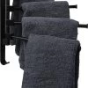 QUVIO Handdoekrek Met 4 Armen / Wandrek / Handdoekrek Keuken / Handdoekenrek Badkamer / Handdoekenrek / Handdoekrek / Handdoekrek Badkamer / Handdoekhaakjes / Handdoekhouder / Wandplank - Verstelbaar - Staal