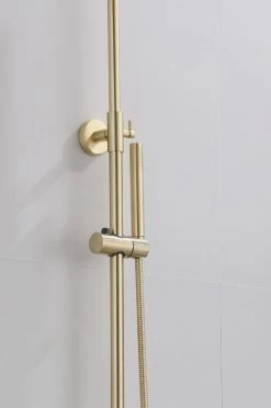 Wesseling & Bos Doucheset - Regendouche Mat Goud Geborsteld - Doucheset Met Thermostaatkraan - Atlanta -Grohe Winkel 796x1200 1