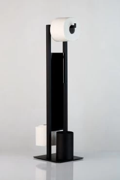 WENKO Toiletbutler Rivalta Zwart - Toiletborstel Met Houder, Toiletrolhouder En Reserverolhouder -Grohe Winkel 799x1200 16