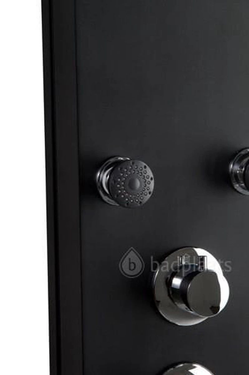 Badplaats Douchepaneel Valencia - Zwart - Regendouche Met Mengkraan En Douchekop 3 Badplaats Douchepaneel Valencia - Zwart - Regendouche Met Mengkraan En Douchekop - Image 3