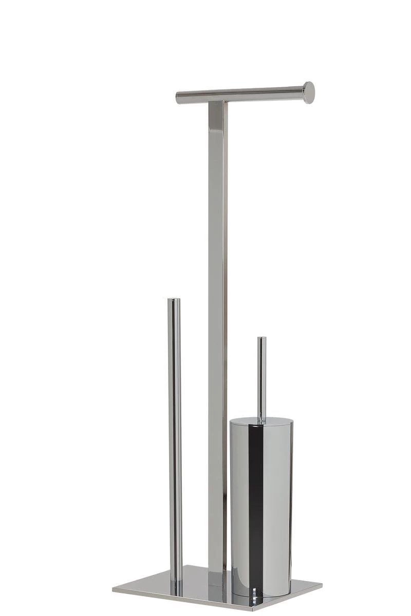 Sealskin Square Toiletbutler Vrijstaand - Toiletborstel Met Houder - Toiletrolhouder Zonder Klep - Reserverolhouder - Chroom 2 Sealskin Square Toiletbutler Vrijstaand - Toiletborstel Met Houder - Toiletrolhouder Zonder Klep - Reserverolhouder - Chroom - Image 2