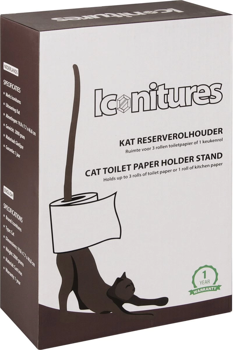 KAT Reserverolhouder - Toiletrolstandaard - Keukenrolhouder - WC Rolhouder Staand - Toiletrolhouder Staand - Reserverolhouders - Poes 7 KAT Reserverolhouder - Toiletrolstandaard - Keukenrolhouder - WC Rolhouder Staand - Toiletrolhouder Staand - Reserverolhouders - Poes - Image 7