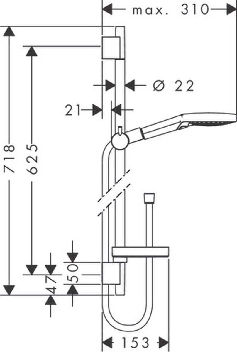 Hansgrohe Raindance Select S Doucheset 120 3jet PowderRain Met Unica'S Puro Glijstang 65 Cm Chroom 13 Hansgrohe Raindance Select S Doucheset 120 3jet PowderRain Met Unica'S Puro Glijstang 65 Cm Chroom - Image 13