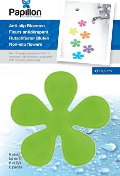 Papillon Antislip Bloemen Voor In Douche Of Bad - 6 Stuks Assorti Kleuren Pvc -Grohe Winkel 820x1200 1