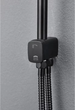 Livarno Home Regendouche Set Zwart 80-120cm Hoogte Verstelbaar -Grohe Winkel 824x1200