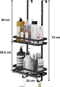 Souiri Doucherek - Stainless Doucherek - Zonder Boren - Doucherek Zwart - Doucherek Hangend - Badkamer Accessoires - RVS - 2 Laags -Grohe Winkel 826x1200 1