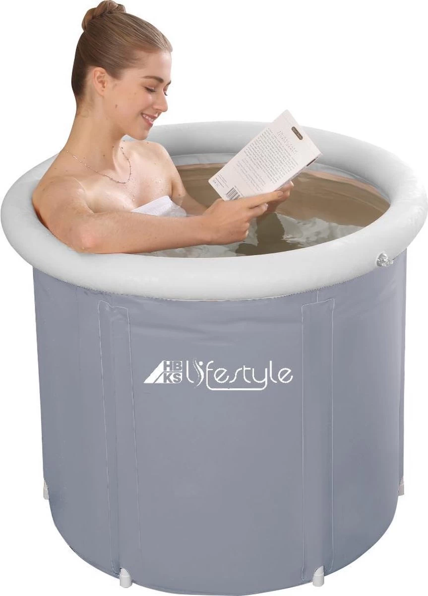 HBKS Zitbad - Bath Bucket - Ice Bath - Dompelbad - Voor Volwassenen En Kinderen - Inclusief Tas - Ijsbad Wim Hof Methode - Inclusief Ijsbad Ebook - Grijs 1 HBKS Zitbad - Bath Bucket - Ice Bath - Dompelbad - Voor Volwassenen En Kinderen - Inclusief Tas - Ijsbad Wim Hof Methode - Inclusief Ijsbad Ebook - Grijs