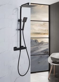 4bathroomz® Zwarte Regendouche Met Thermostaatkraan - 30 Cm Vierkant -Grohe Winkel 864x1200