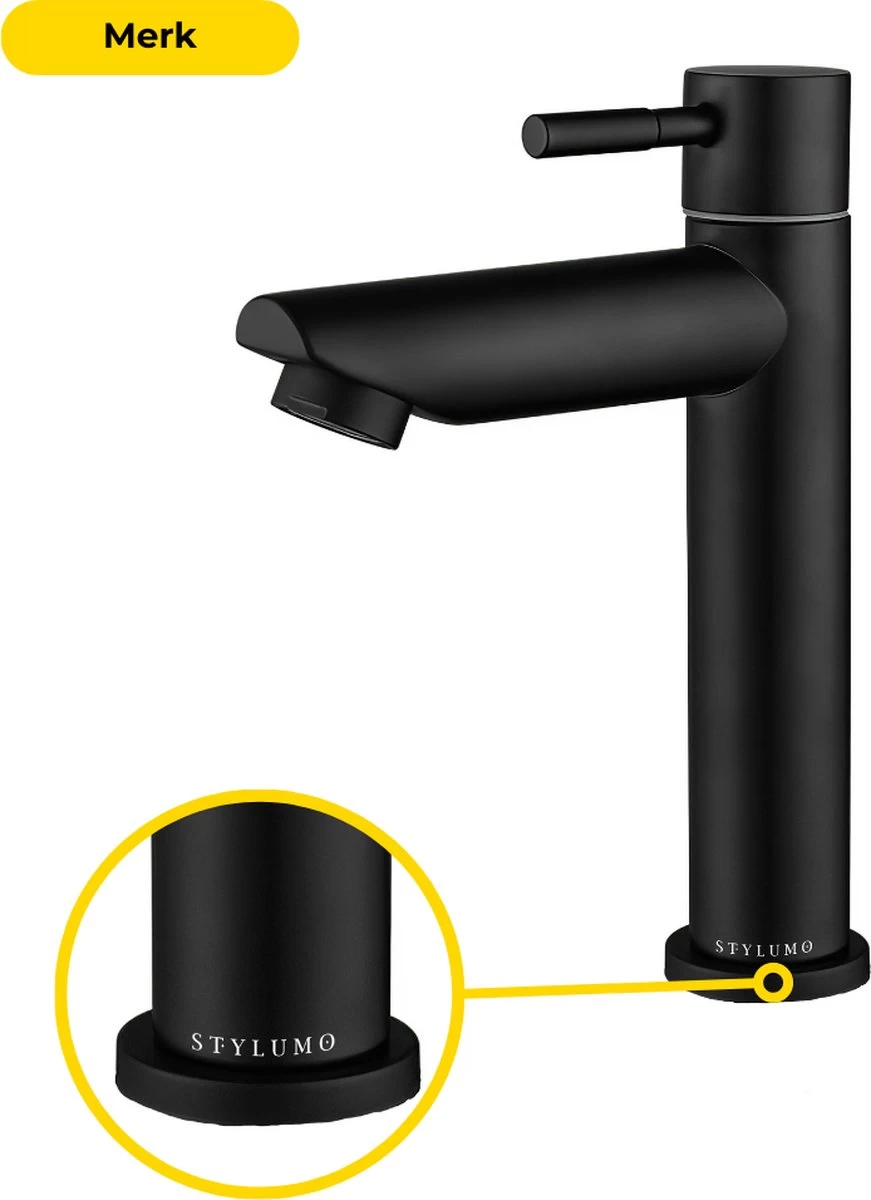 Stylumo Zwarte Toiletkraan – Fonteinkraan Zwart – Koudwaterkraan – WC Kraan – Badkamermeubel Kraan Alleen Koud Water 8 Stylumo Zwarte Toiletkraan – Fonteinkraan Zwart – Koudwaterkraan – WC Kraan – Badkamermeubel Kraan Alleen Koud Water - Image 8