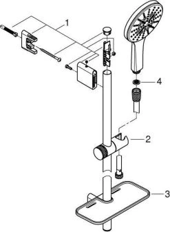 GROHE Rainshower SmartActive 130 Glijstangset - 60 Cm - Met Zeepschaal - Chroom - 26575000 -Grohe Winkel 880x1200 1