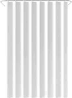 Loti Living Douchegordijn Anti Schimmel – Wit - Inclusief Ringen – Waterdicht - Polyester - Douchegordijn 120x200 Cm