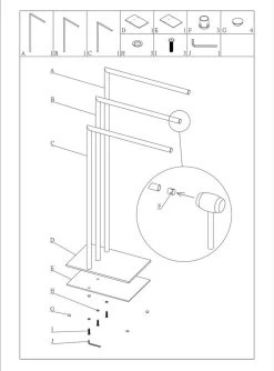 Sealskin Tube - Handdoekrek 3-armig Vrijstaand - Chroom -Grohe Winkel 888x1200 9