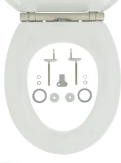 Tiger Boston - Toiletbril - WC Bril - Duroplast - Wit / RVS Geborsteld -Grohe Winkel 889x1200 1