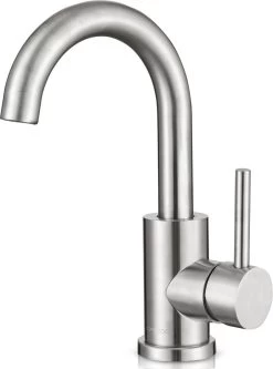 LOMAZOO Wastafelkraan Ivory - Mengkraan Wastafel - Kraan Badkamer - Wastafelmengkraan RVS