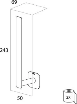 Tiger Colar - Reserverolhouder - Zwart -Grohe Winkel 891x1200 1