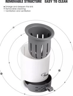 Fleau Luxe WC Borstel Met Houder - Siliconen Toiletborstel - Hygiënisch & Antibacterieel - Vrijstaand Of Hangend - Wit -Grohe Winkel 910x1200 4