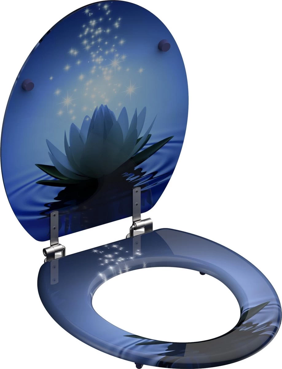 SCHÜTTE WC-Bril 80082 WATER LILY - MDF-Hout - RVS Scharnieren - Decor - 3-zijdige Print 5 SCHÜTTE WC-Bril 80082 WATER LILY - MDF-Hout - RVS Scharnieren - Decor - 3-zijdige Print - Image 5