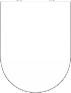 SCHÜTTE WC-Bril 82910 D-SHAPE WHITE - Duroplast - D-vorm - Soft Close - Afklikbaar - RVS-Scharnieren - Gelakt - Wit