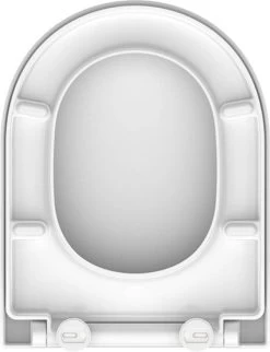 SCHÜTTE WC-Bril 82910 D-SHAPE WHITE - Duroplast - D-vorm - Soft Close - Afklikbaar - RVS-Scharnieren - Gelakt - Wit -Grohe Winkel 920x1200 3