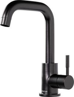 Selotus Badkamer & Keuken Kraan Zwart Inclusief Aansluitingen - - Keuken Kraan - Wastafel Kraan - Zwart