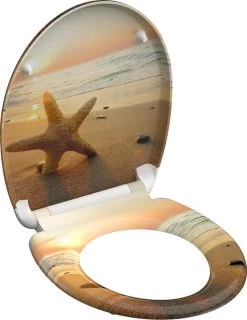 SCHÜTTE WC-Bril 82373 SEA STAR - Duroplast - Soft Close - Afklikbaar - RVS-Scharnieren - Decor - 3-zijdige Print -Grohe Winkel 926x1200 4