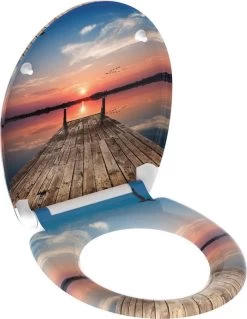 SCHÜTTE WC-Bril 82378 SUNSET SKY - Duroplast - Soft Close - Afklikbaar - RVS-Scharnieren - Decor - 3-zijdige Print -Grohe Winkel 928x1200 4