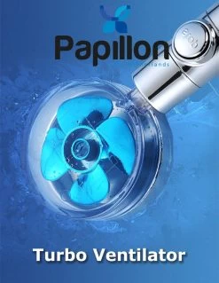Papillon Douchekop - Turbo Hoge Druk - Met Waterfilter - Blauw -Grohe Winkel 929x1200