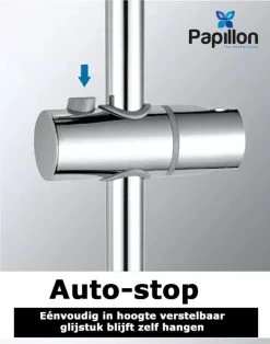 Merkloos Glijstang - Douche Glijstang - Met Zeepschaal En Glijstuk - Papillon Chroom -Grohe Winkel 944x1200