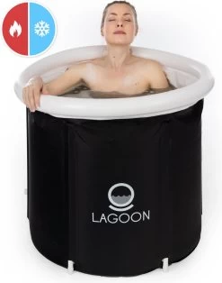 Lagoon® Opblaasbaar Zitbad Voor Volwassenen Bathbucket - Met Relaxing Giftset - Wim Hof Methode - Opvouwbaar & Inklapbaar Spa Bad - Bath Bucket - IJsbad - Opblaasbad - Dompelbad -Grohe Winkel 945x1200