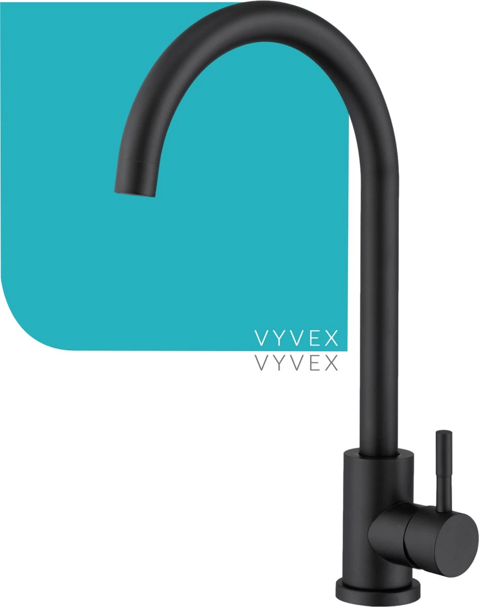 Keuken Kraan - Kraan Wastafelkraan - Kraan Zwart - Badkamerkraan - Inclusief Aansluitmateriaal 1 Keuken Kraan - Kraan Wastafelkraan - Kraan Zwart - Badkamerkraan - Inclusief Aansluitmateriaal