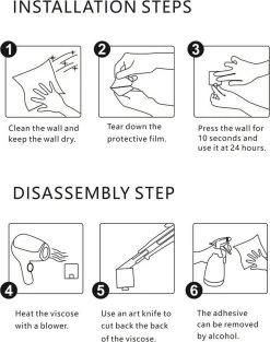 BOTC Handdoekhouder RVS - Handdoekhaakjes 2 In 1 RVS Zelfklevend - Rechthoekig Handdoek Haakjes - Handdoekhaak - Zwart -Grohe Winkel 948x1200 5