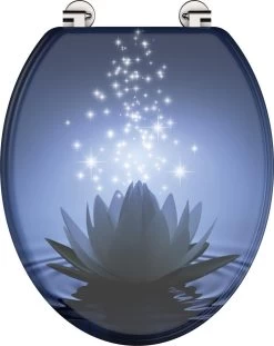 SCHÜTTE WC-Bril 80082 WATER LILY - MDF-Hout - RVS Scharnieren - Decor - 3-zijdige Print