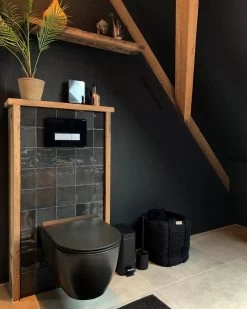 Rimless Hangtoilet - Zwart - Slimline Softclose - Quick Release Zitting -Grohe Winkel 959x1200 3