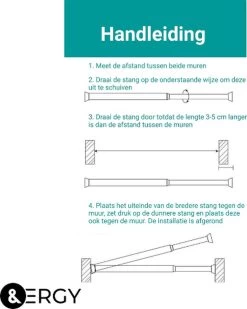 Douchestang Uitschuifbaar 70 - 110 Cm | Douchegordijn Stang | Zwart | Kledingroede Verstelbaar | Ophangsysteem | Kledingstang -Grohe Winkel 960x1200 1